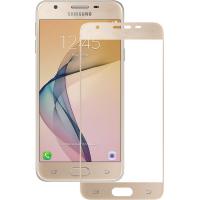 Защитное стекло для Samsung A720 2017 с рамкой Gold